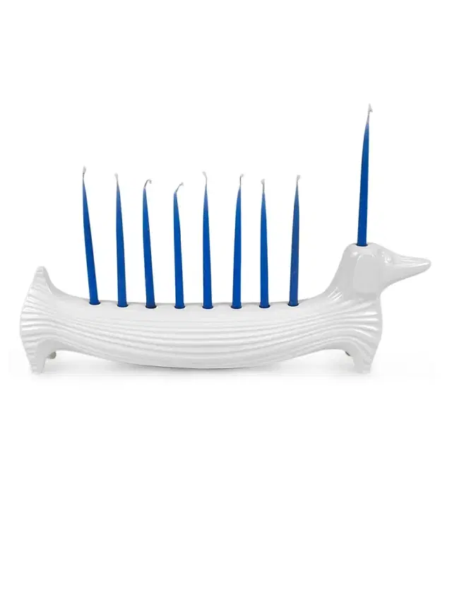 Jonathan Adler Dachshund Stoneware Menorah