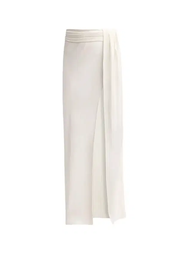 Lapointe Women's Lightweight Satin Asymmetric Maxi Skirt - Cream