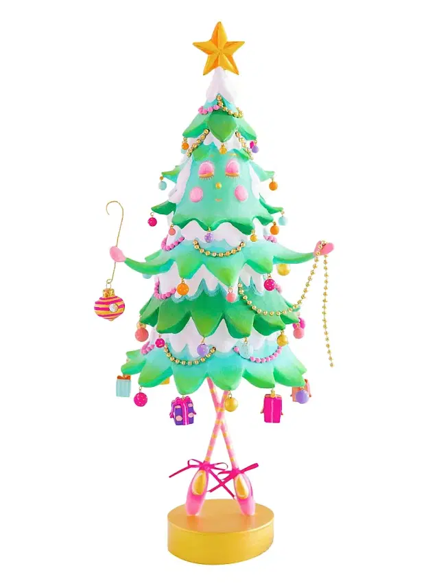 Glitterville Pinesy on Pointe Tabletop Tree Figurine