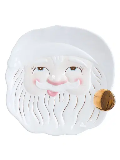 Glitterville Papa Noel Ceramic Cookie Platter | Thumbnail 1
