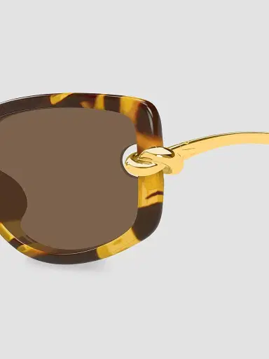 Bottega Veneta Women's Knot 59MM Rectangular Sunglasses | Thumbnail 3