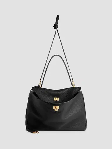 Balenciaga Women's Rodeo Top Handle Bag Grained Calfskin - Black | Thumbnail 5