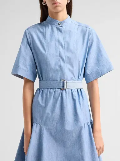 Burberry Women's Jean Denim Belted Dress - Stoke Blue Melange | Thumbnail 5 Burberry Women's Jean Denim Belted Dress - Stoke Blue Melange | Thumbnail 5
