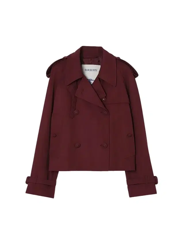 Burberry Women's Mayfair Wool Cropped Trench Jacket - Vineyard Red