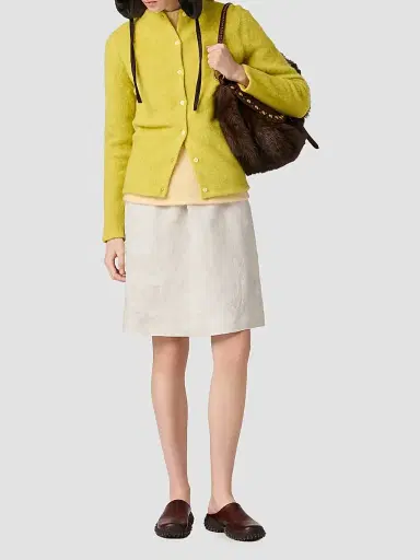Miu Miu Women's Linen Skirt | Thumbnail 2 Miu Miu Women's Linen Skirt | Thumbnail 2