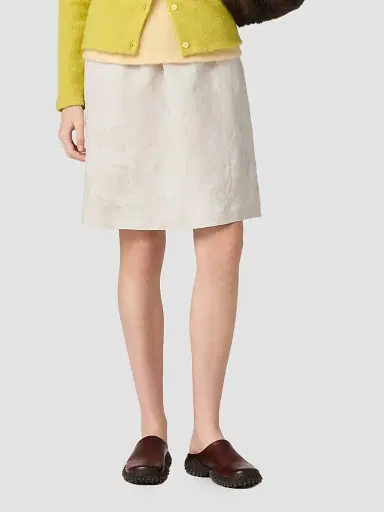 Miu Miu Women's Linen Skirt | Thumbnail 3 Miu Miu Women's Linen Skirt | Thumbnail 3