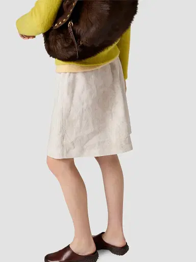 Miu Miu Women's Linen Skirt | Thumbnail 6 Miu Miu Women's Linen Skirt | Thumbnail 6