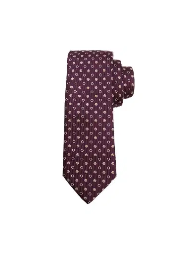 Giorgio Armani Men's Mixed Filled Dots Silk Tie - Fancy Purple | Thumbnail 1