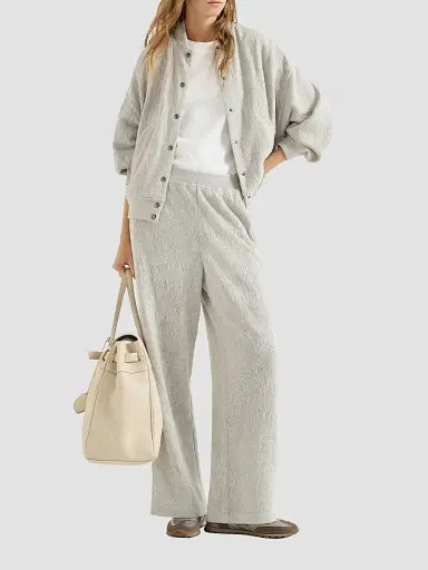 Brunello Cucinelli Women's Lace Flowers Jersey Track Trousers - Light Grey - Size Large | Thumbnail 6 Brunello Cucinelli Women's Lace Flowers Jersey Track Trousers - Light Grey - Size Large | Thumbnail 6