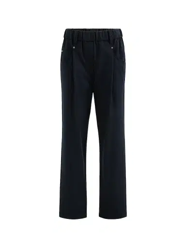 Brunello Cucinelli Women's Stretch Cotton Cover Baggy Pull-On Trousers with Shiny Bartack | Thumbnail 1