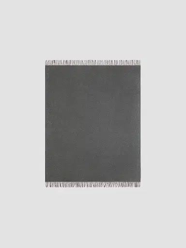 Brunello Cucinelli Two-Tone Cashmere Double Cloth Lightweight Throw - Grey Red | Thumbnail 4
