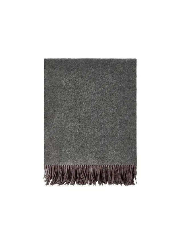 Brunello Cucinelli Two-Tone Cashmere Double Cloth Lightweight Throw - Grey Red