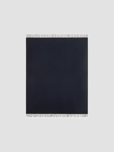 Brunello Cucinelli Two-Tone Silk Double Cloth Throw with Fringe | Thumbnail 2 Brunello Cucinelli Two-Tone Silk Double Cloth Throw with Fringe | Thumbnail 2