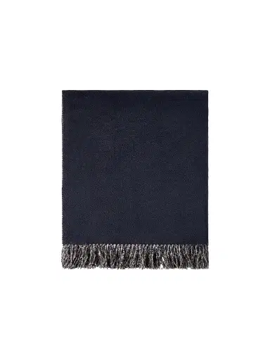 Brunello Cucinelli Two-Tone Silk Double Cloth Throw with Fringe | Thumbnail 1 Brunello Cucinelli Two-Tone Silk Double Cloth Throw with Fringe | Thumbnail 1