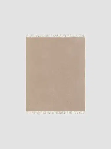 Brunello Cucinelli Two-Tone Silk Double Cloth Throw with Fringe | Thumbnail 2 Brunello Cucinelli Two-Tone Silk Double Cloth Throw with Fringe | Thumbnail 2