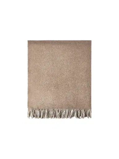 Brunello Cucinelli Two-Tone Silk Double Cloth Throw with Fringe | Thumbnail 1 Brunello Cucinelli Two-Tone Silk Double Cloth Throw with Fringe | Thumbnail 1