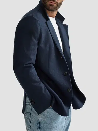 Brunello Cucinelli Men's Cashmere Jersey Blazer with Patch Pockets - Cobalt | Thumbnail 6