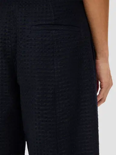 Another Tomorrow Women's Gingham Bermuda Pants - Black - Size 12 | Thumbnail 6