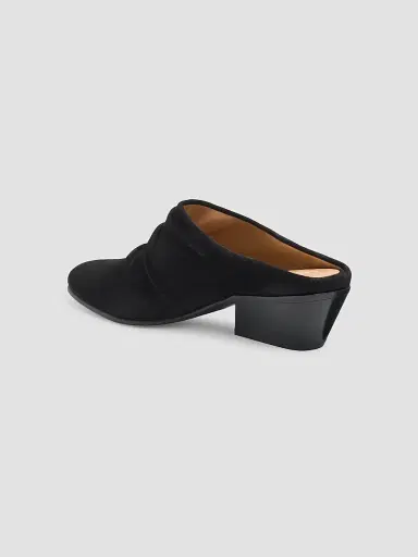 PEDRO GARCIA Women's Helenka 30MM Ruched Suede Mules | Thumbnail 4 PEDRO GARCIA Women's Helenka 30MM Ruched Suede Mules | Thumbnail 4