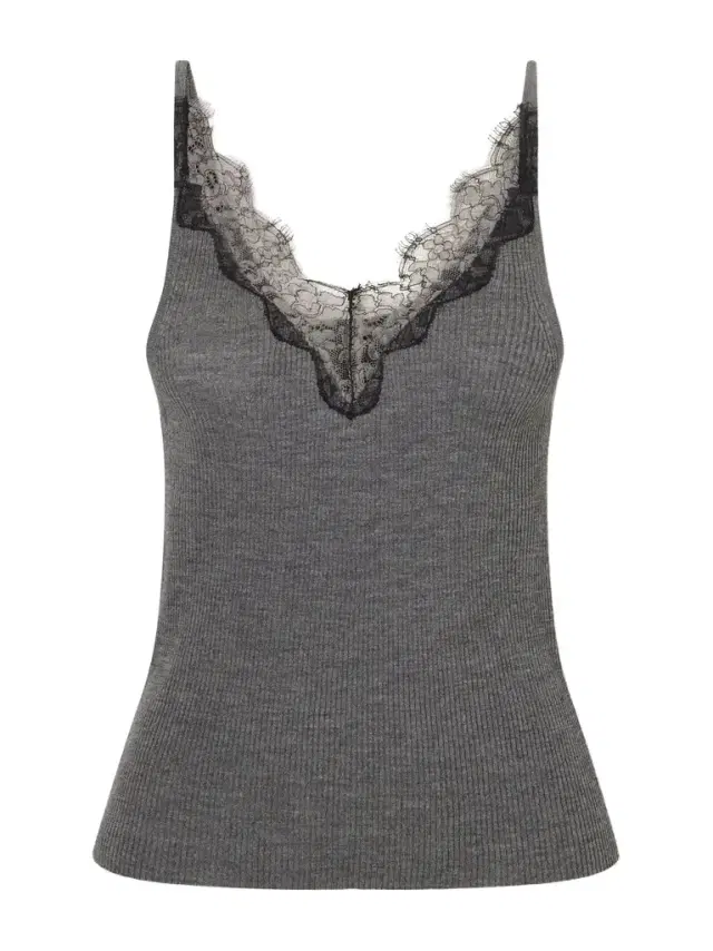 Nili Lotan Aronia lace-trimmed ribbed silk-jersey tank