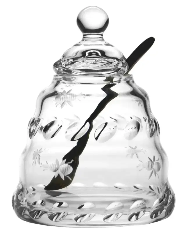 William Yeoward Crystal Buzzy Honey Jar with Spoon
