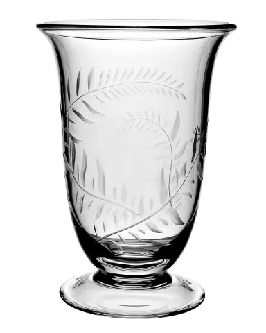 William Yeoward Crystal Jasmine Etched Glass Flower Vase - 9.5" | Thumbnail 1