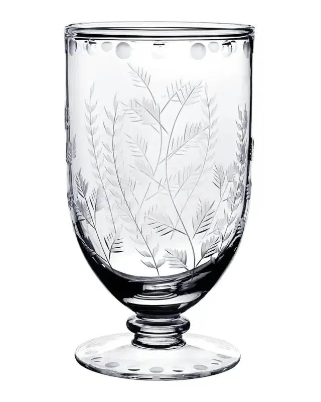 William Yeoward Crystal Fern Footed 7" Vase
