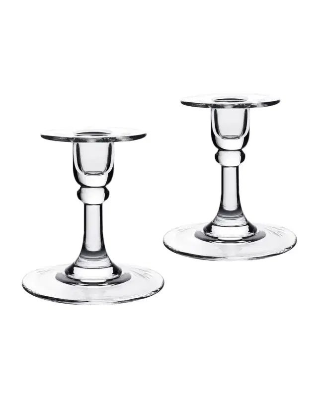 William Yeoward Crystal Classic Candlestick Holder Pair