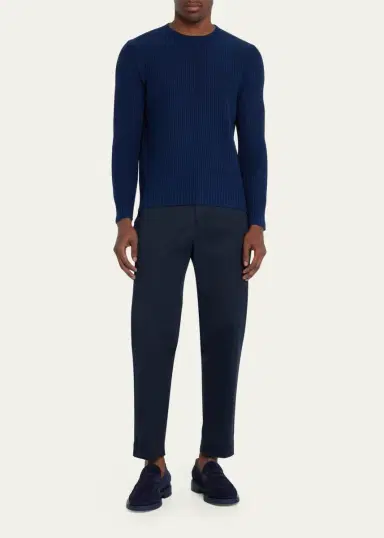 Gianvito Rossi Men's Harris Suede Penny Loafers | Thumbnail 3