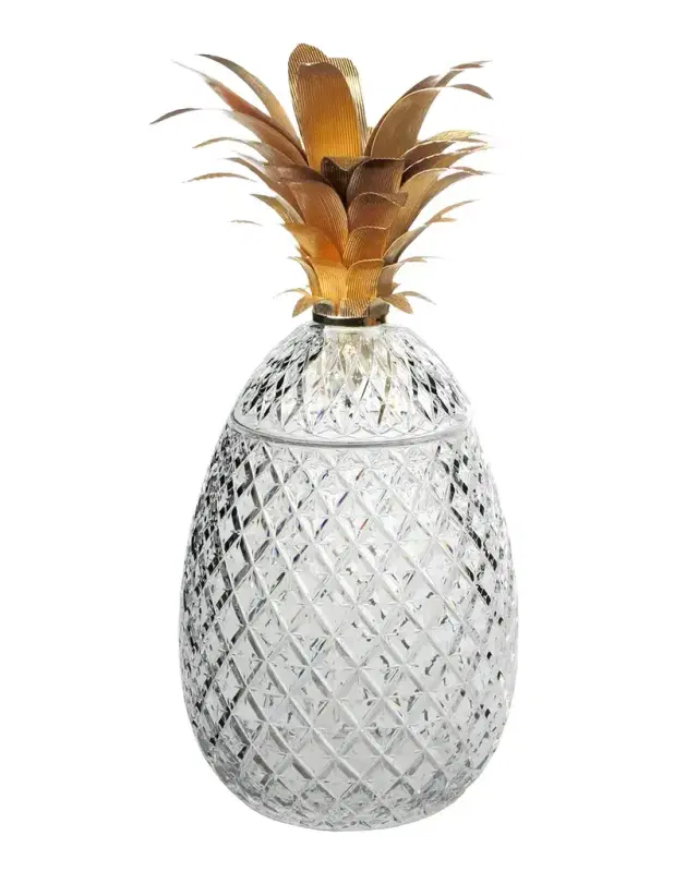 William Yeoward Crystal Isadora 26" Gold Pineapple Limited Edition Centerpiece