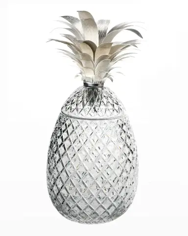 William Yeoward Crystal Isadora 26" Silver Pineapple Centerpiece | Thumbnail 1