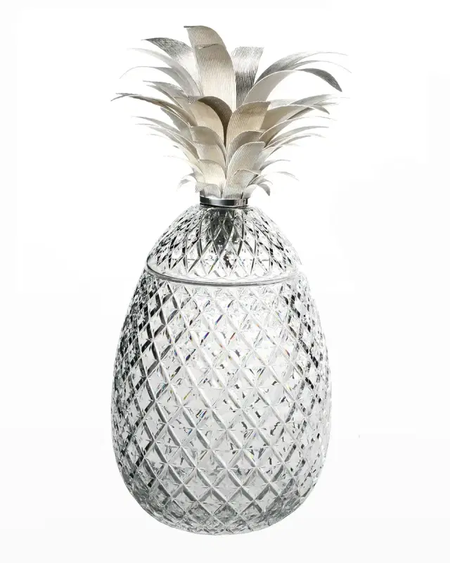 William Yeoward Crystal Isadora 26" Silver Pineapple Centerpiece