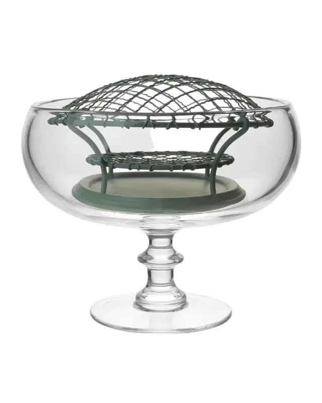 William Yeoward Crystal Classic Footed Rose Bowl & Wire