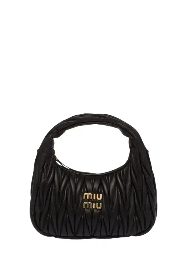 Miu Miu Matelasse Quilted Top Handle Hobo Bag