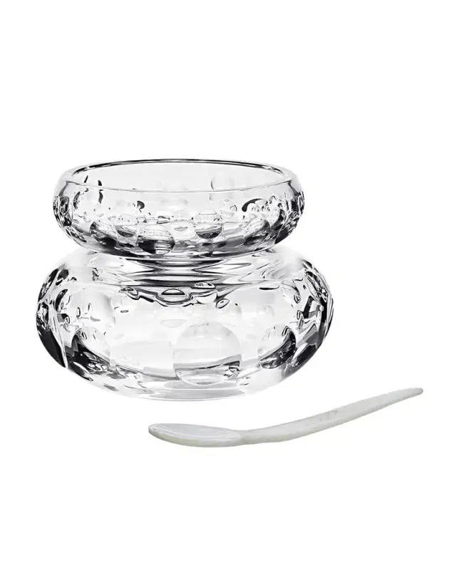 William Yeoward Crystal Caprice Caviar Server For 2 With Spoon