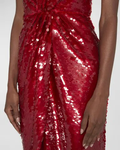 Dolce & Gabbana Twisted Plunging Sequin Gown | Thumbnail 5