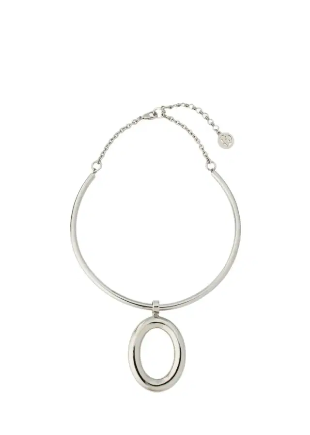 ben-amun Silver Open Oval Pendant Necklace