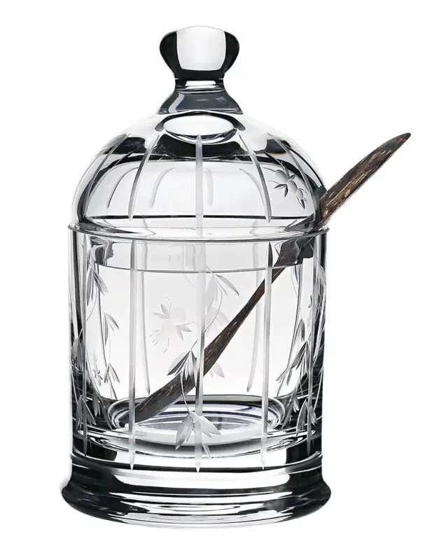 William Yeoward Crystal Abby Honey Jar with Spoon, 8 oz.