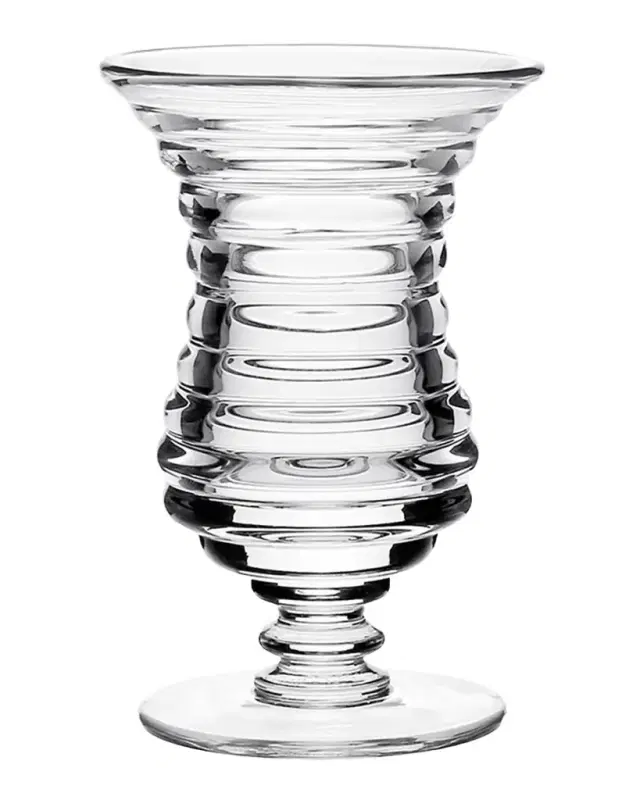 William Yeoward Crystal Ripples Footed Vase, 4.75"