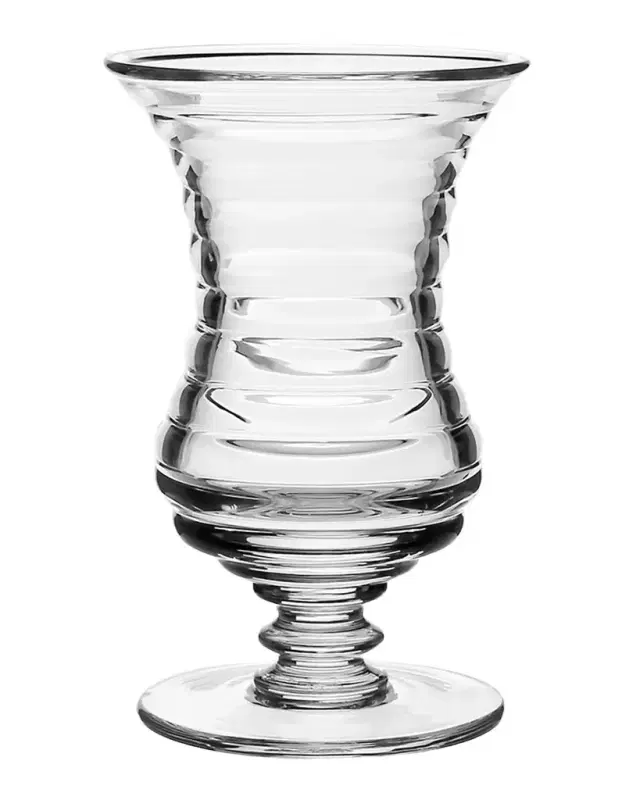 William Yeoward Crystal Ripples Footed Vase, 6"