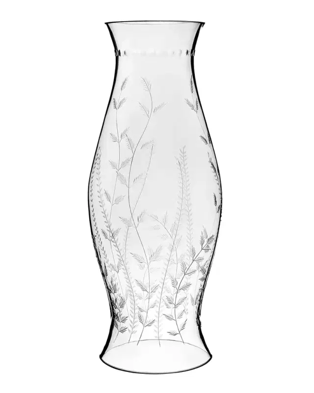 William Yeoward Crystal Fern Hurricane Lampshade, 21"