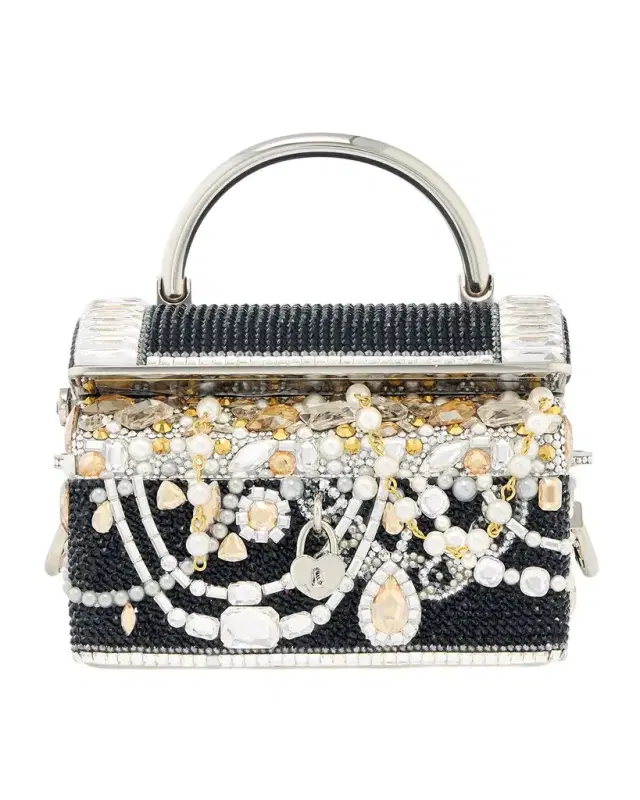 Judith Leiber Couture Abundance Treasure Chest Crystal Top-Handle Bag