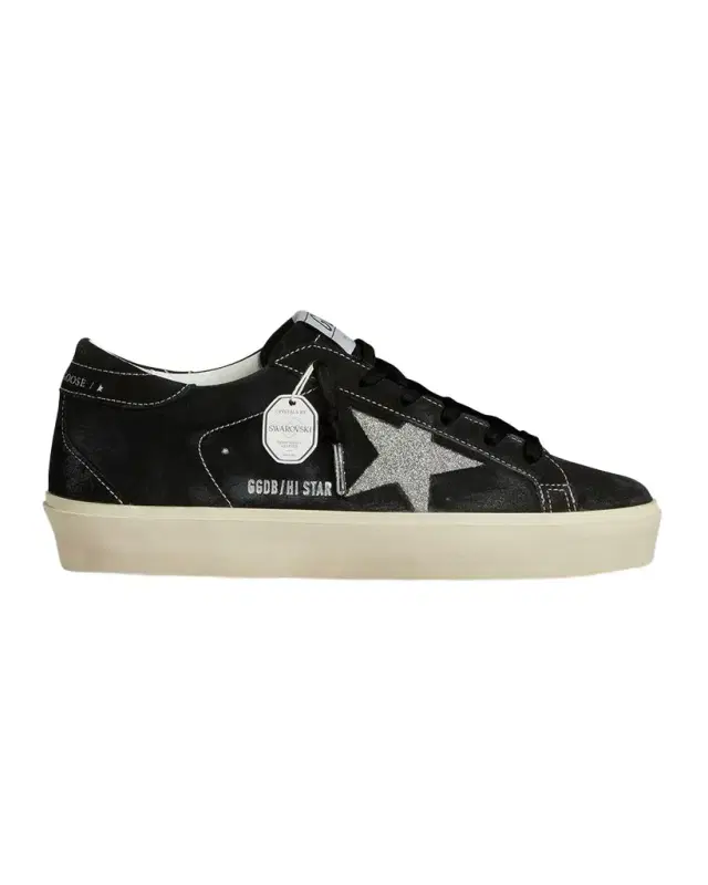 Golden Goose Hi Star Suede Swarovski Low-Top Sneakers