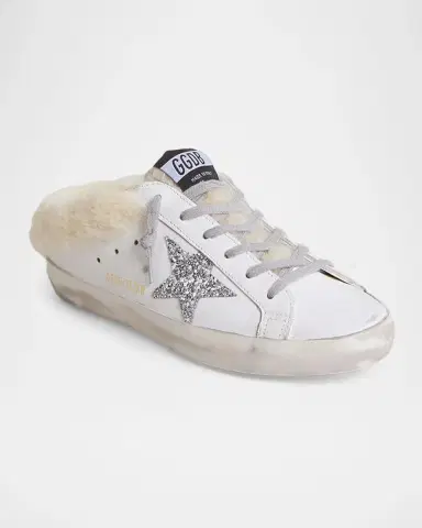 Golden Goose Super-Star Sabot Shearling-Lined Leather Slide Sneakers | Thumbnail 2