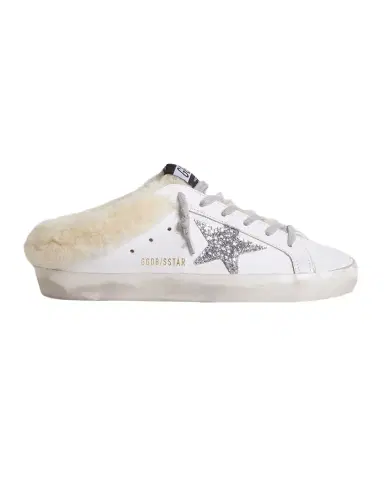 Golden Goose Super-Star Sabot Shearling-Lined Leather Slide Sneakers | Thumbnail 1
