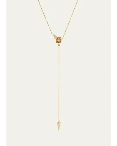 Nikos Koulis LOOK 18K Yellow Gold Diamond Lariat Necklace | Thumbnail 1