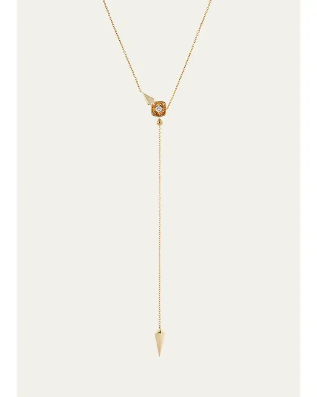 Nikos Koulis LOOK 18K Yellow Gold Diamond Lariat Necklace
