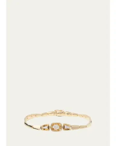 Nikos Koulis LOOK 18K Yellow Gold Triple Diamond Bracelet | Thumbnail 1