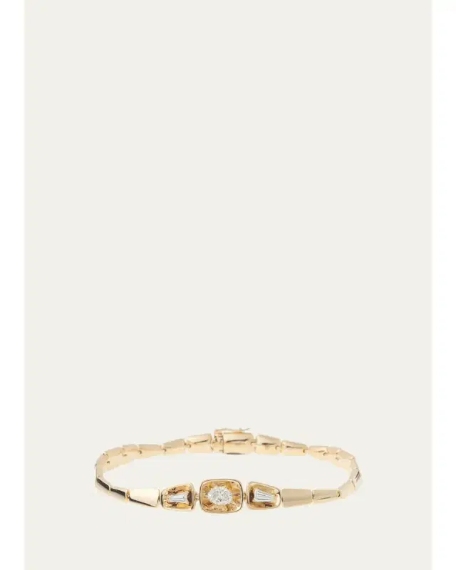 Nikos Koulis LOOK 18K Yellow Gold Triple Diamond Bracelet
