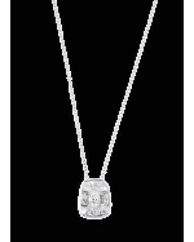 Nikos Koulis LOOK 18K White Gold Oval Diamond Pendant Necklace | Thumbnail 2